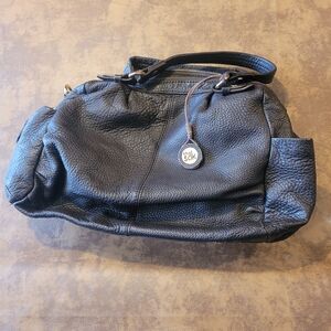 The Sak Black Textured Leather Shoulder Bag